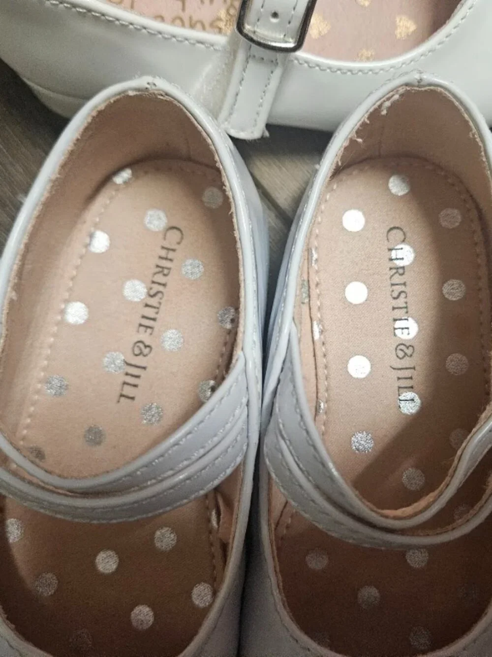 Two pair of baby girl dress shoes, size 7